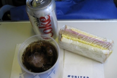 ユナイテッド航空の機内食
