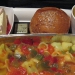 ルフトハンザドイツ航空の機内食の写真