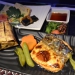 カタール航空の機内食の写真
