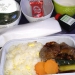 キャセイパシフィック航空の機内食の写真