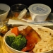 ニューギニア航空の機内食の写真
